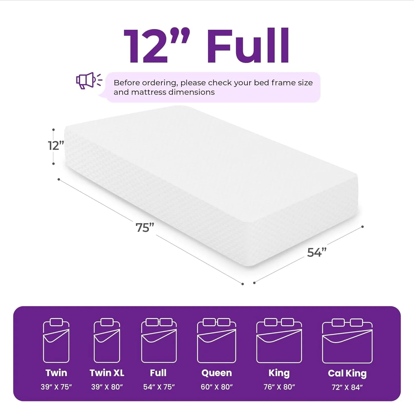GAESTE 8-inch Fully Cooling Gel Memory Foam Mattress Mattress-in-a-Box