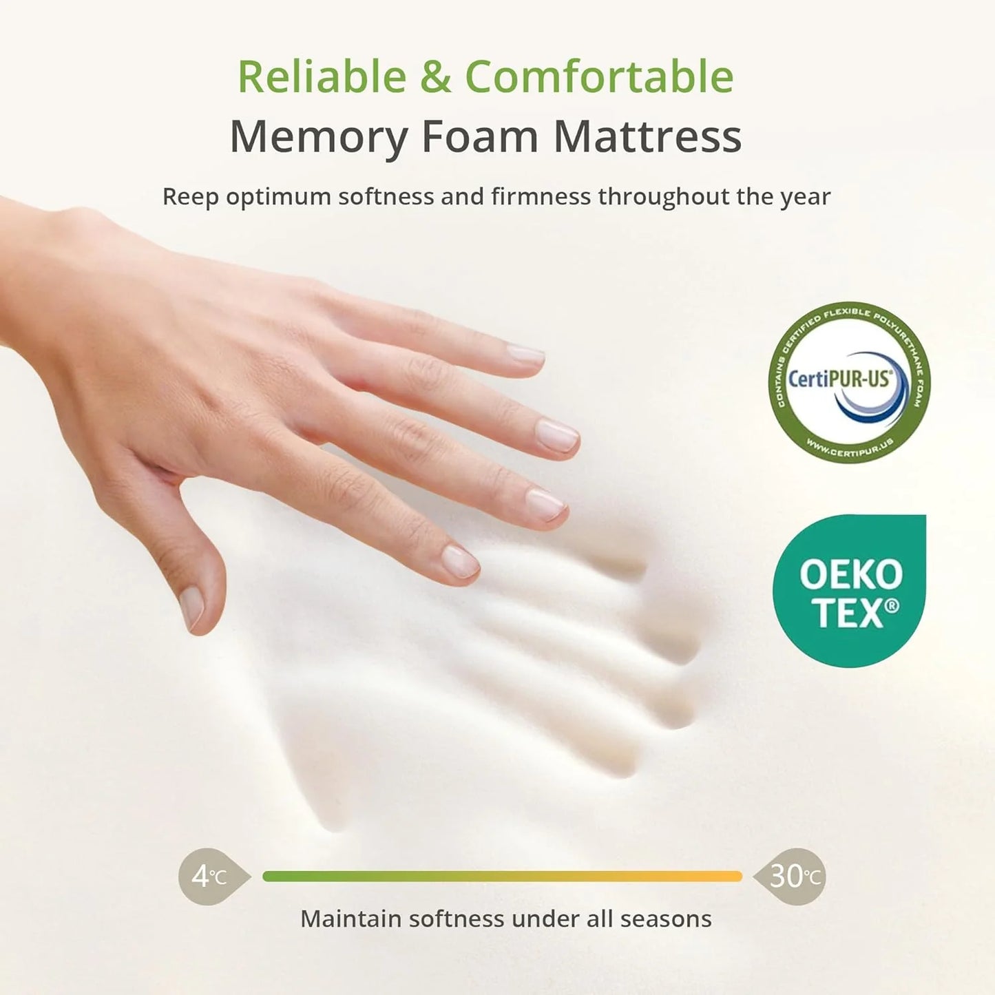 8-inch double mattress with memory foam for medium firm support