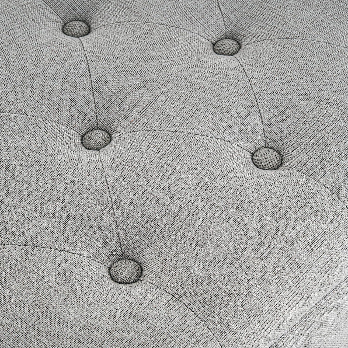 Furniliving Modern Storage Ottoman Bench, Sherpa Ottoman End of Bed Bench with Solid Wood Legs Upholstered Ottoman Benches with Storage Indoor Bench