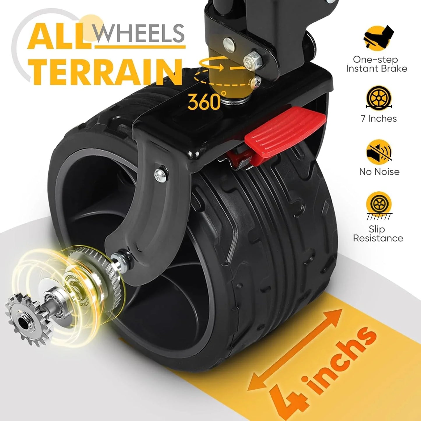 400L Large Capacity Folding Double Decker Wagon with Brakes, 50" Extra Long Extender Cart, 500lbs Heavy Duty Collapsible Wagons