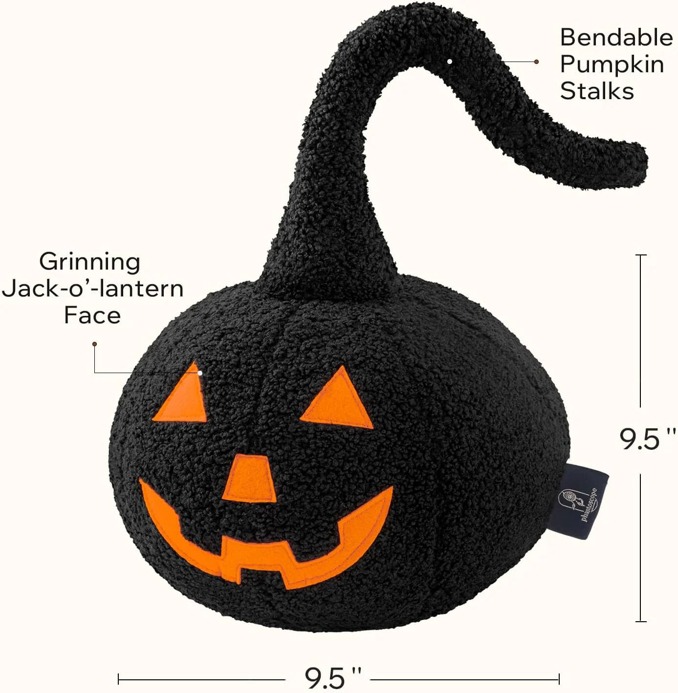 Happy Halloween Pumpkin Shaped Throw Pillow