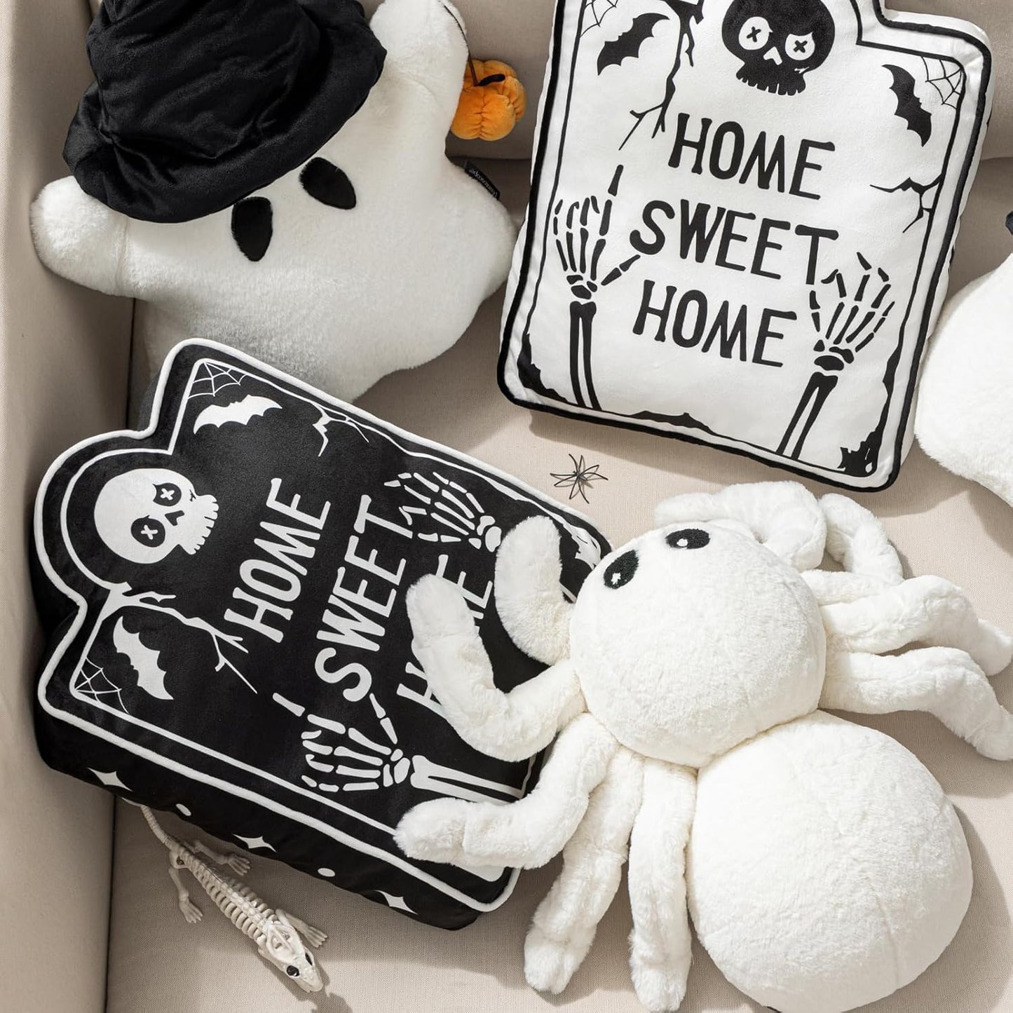 Halloween Spider Shaped Throw Pillow