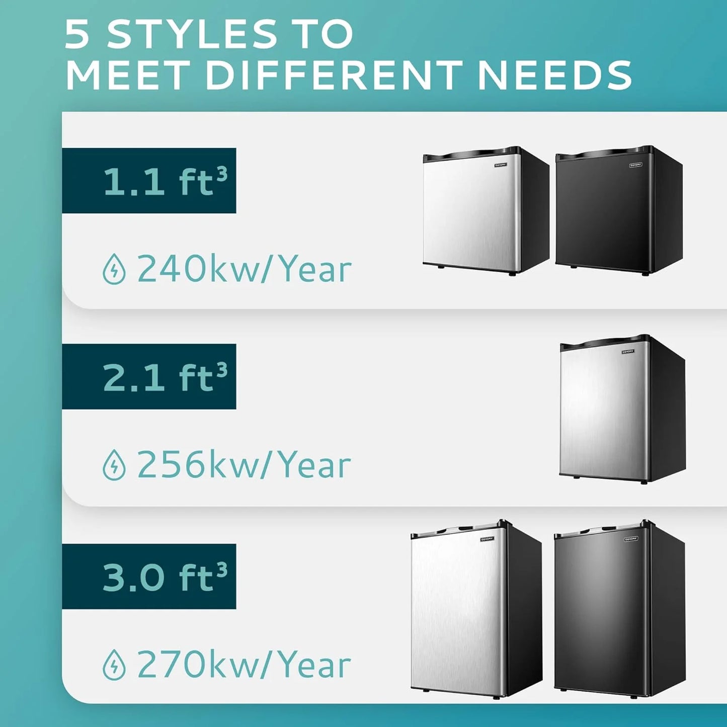 Upright freezer, 3.0Cubic Feet, Single Door Compact Mini Freezer with Reversible Door Small freezer for Home/Dorms/Apartment/Office