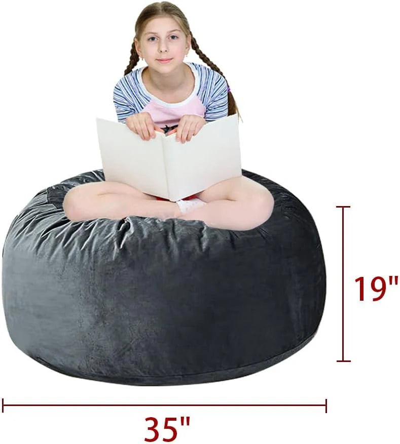 60" inch Oversized Bean Bag Sofa with Filling, Memory Sponge Bean Bag Chair