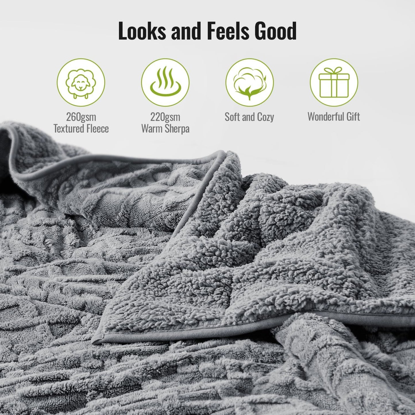 Weighted Blanket for Adults Queen Size 15lbs 60x80 inches