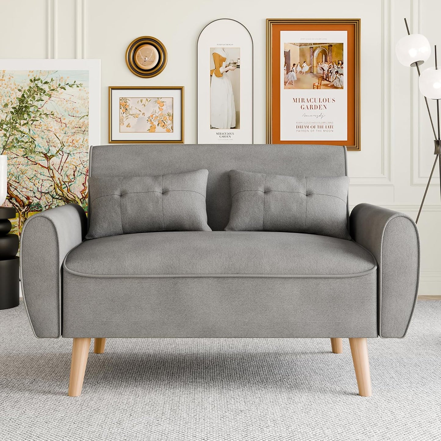 47" Small Modern Loveseat Sofa