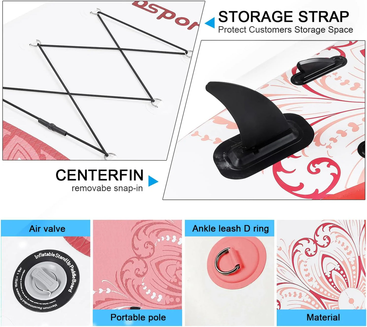 FBSPORT 11' Premium Stand Up Paddle Board, Yoga Board with Durable SUP Accessories & Carry Bag | Wide Stance, Surf Control, Non-Slip Deck, Leash, Paddle and Pump for Youth & Adult