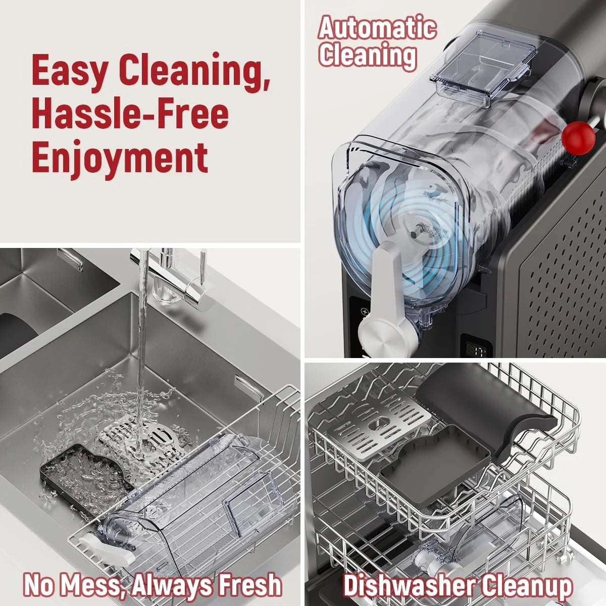 Slushie Machine: No Ice Needed All-in-One Slushy Maker for Home, Real-Time Temp Display, Auto-Clean, 6 Preset | Frozen Margaritas, Cocktails, Frappés, Ice Cream, Smoothies, Milkshakes,Summer Parties