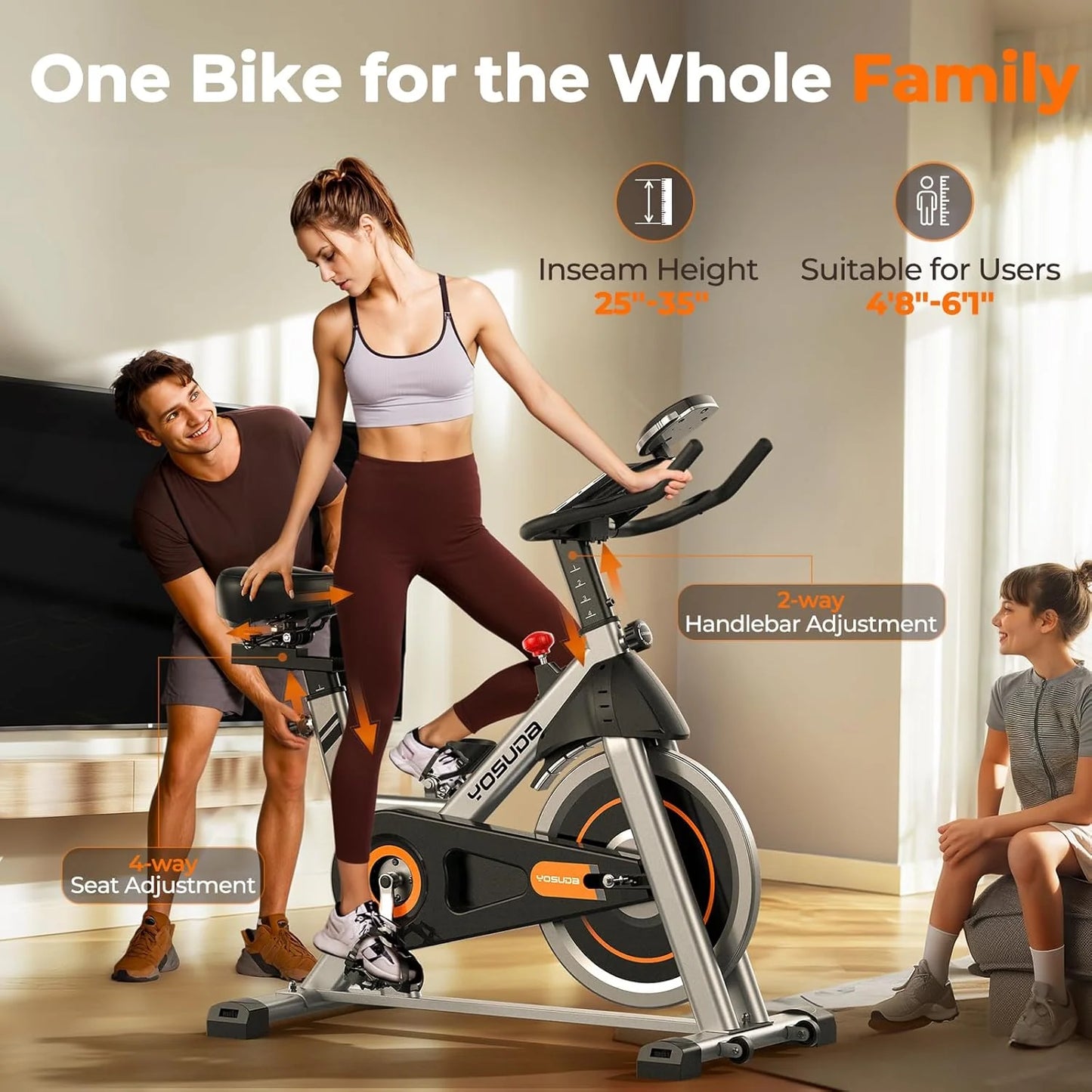 Arita brand fitness bicycle Home fixed fitness treadmill Low noise design, tablet stand