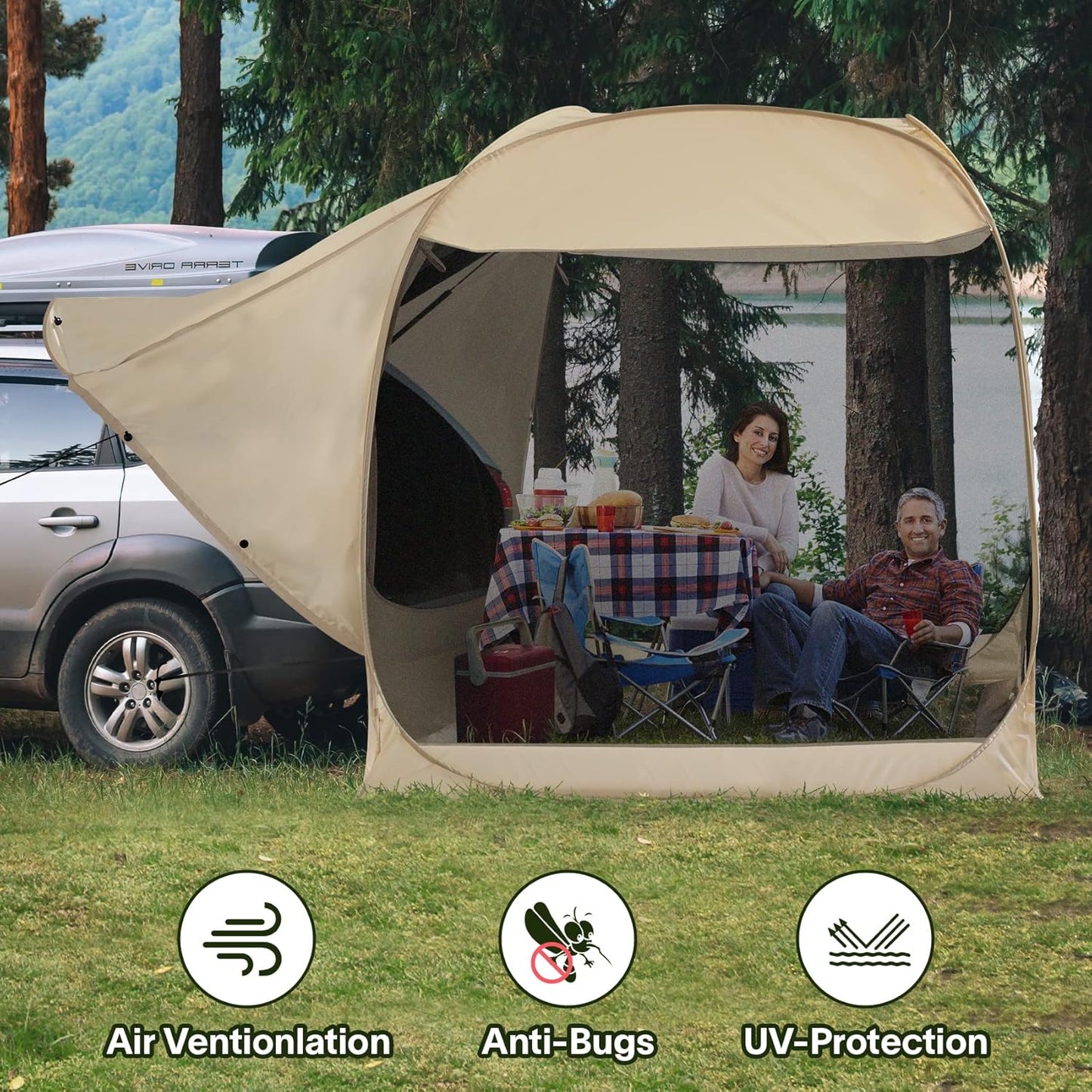 EighteenTek Tents Trunk tent suv car tent pop up automatically