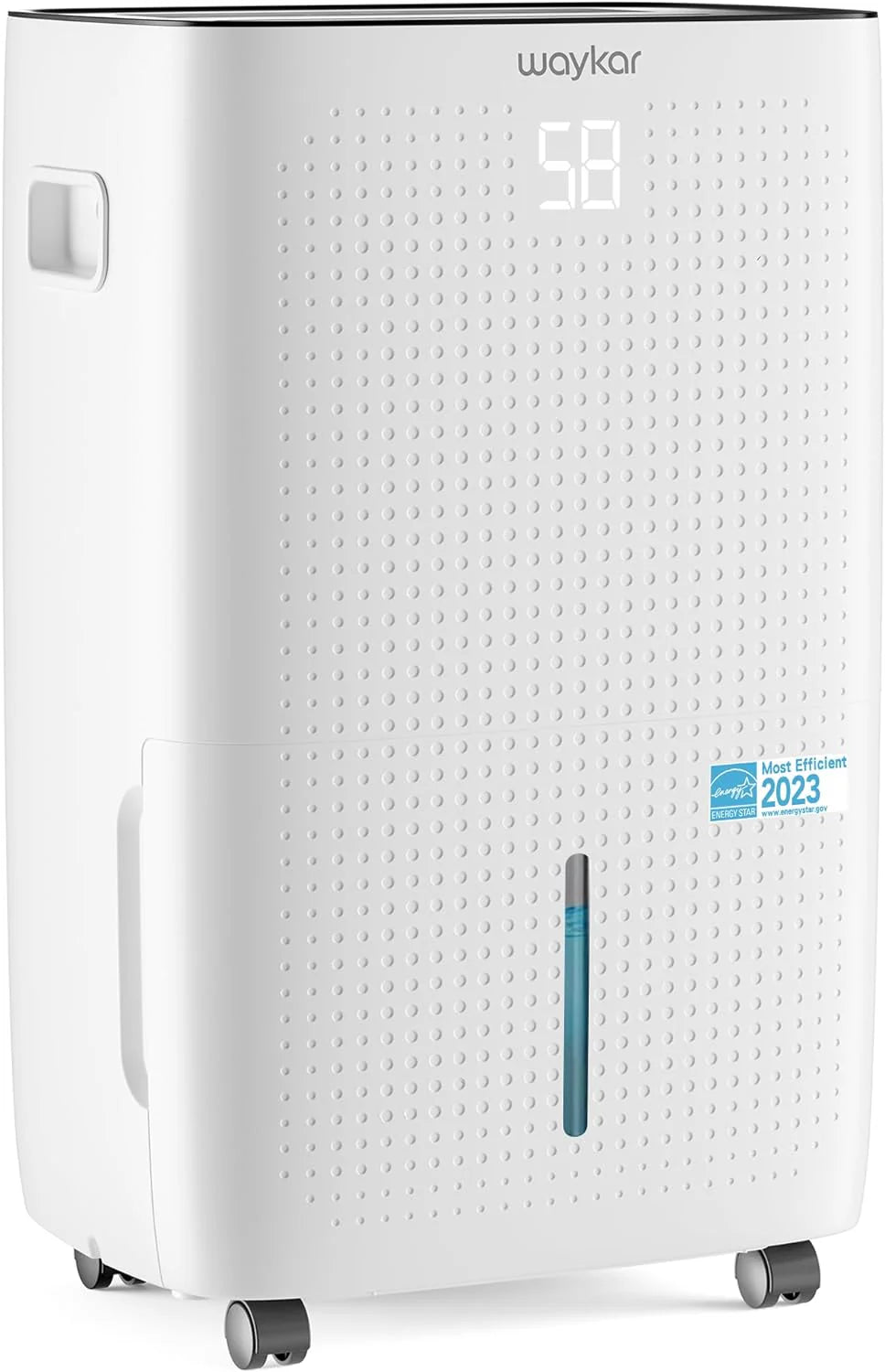 Waykar 2000 Sq. Ft Dehumidifier for Home and Basements, with Auto or Manual Drainage, 0.66 Gallon Water Tank Capacity