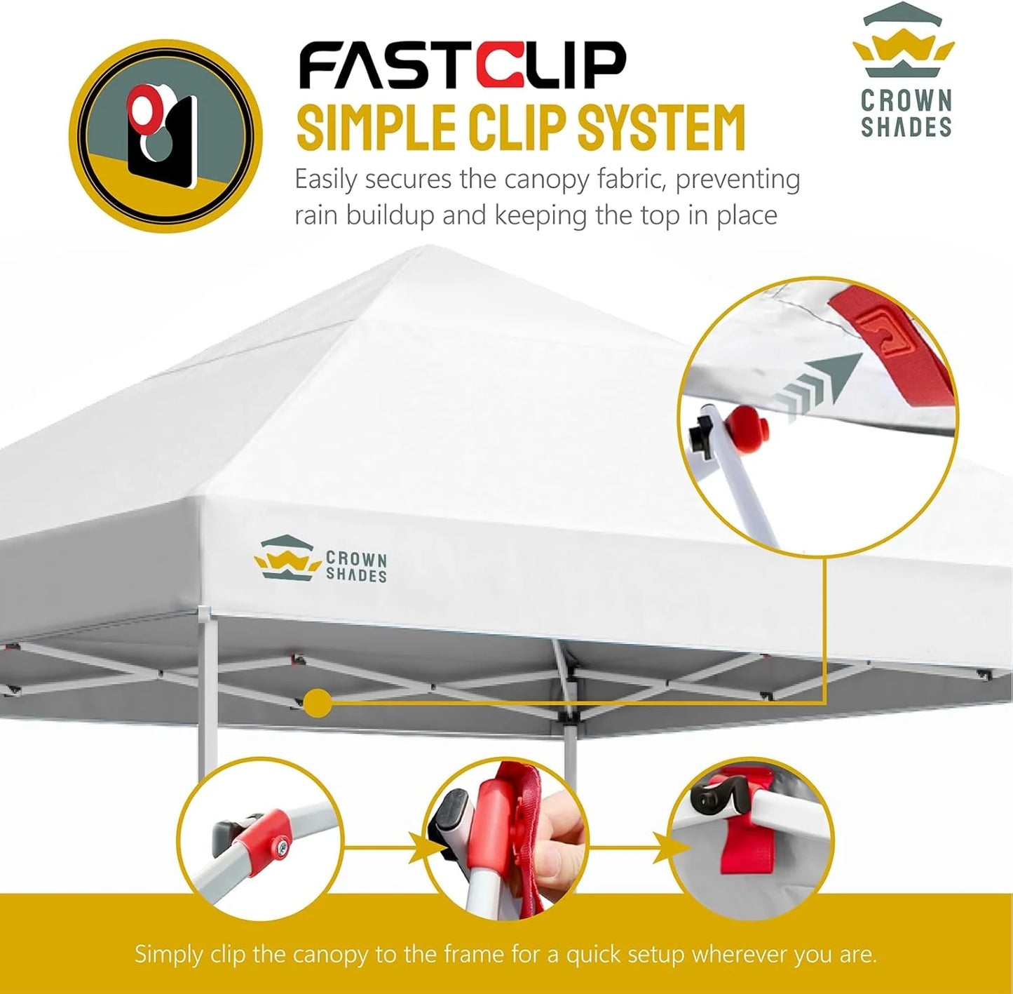 10x10 Pop-Up Awning - One-Click Installation Beach Tent - Outdoor Sunshade Silver Coated Top, 3 Heights and 4 Sand Pockets