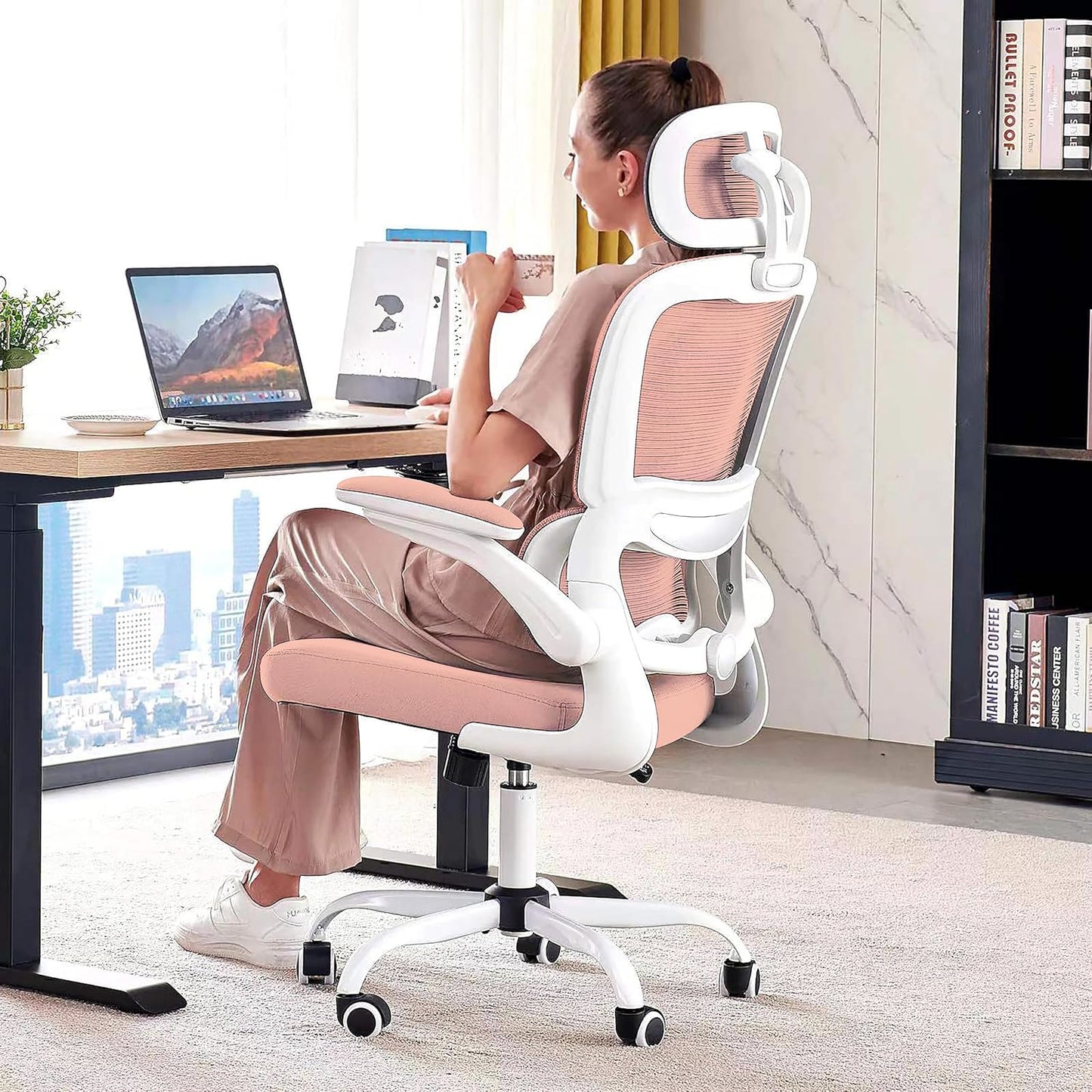 TRALT Office Chair Ergonomic Desk Chair 330 lbs Home Gaming Chair with Wheels