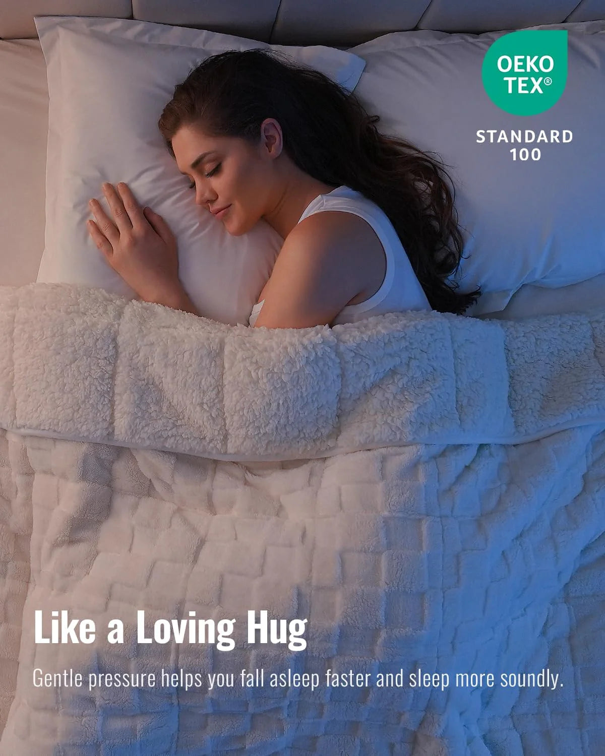 Weighted Blanket Queen Size 15lbs 60x80 inches with Soft Plush Fleece