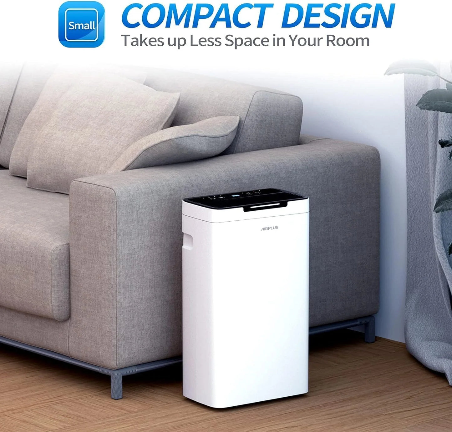 AIRPLUS 1,500 Sq. Ft Dehumidifier for Basement, 30 Pints Powerful Dehumidifier for Home, Large Rooms, Bedrooms, Sufficient Capacity Water Tank with Drain Hose (AP1907)