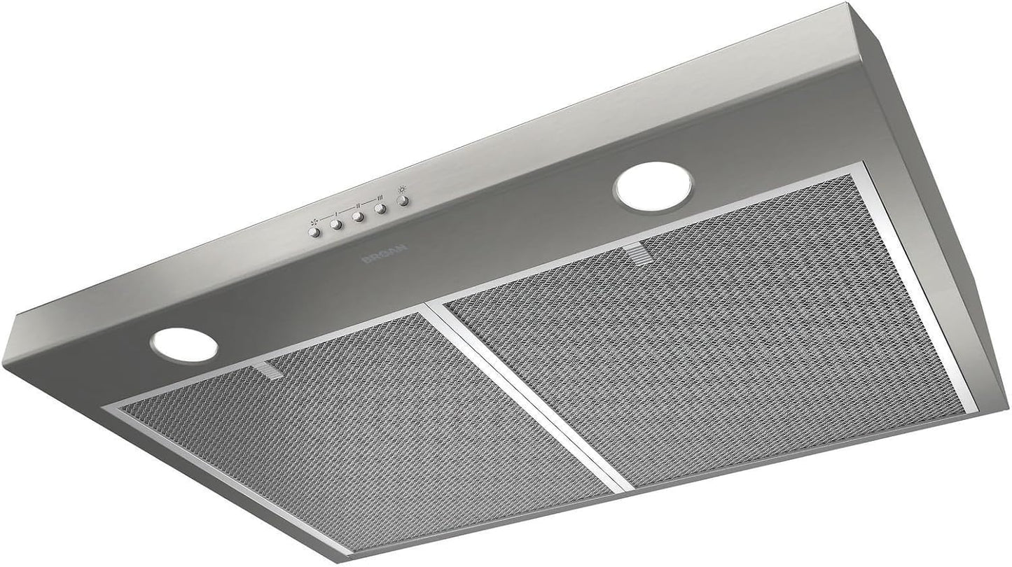 Broan-NuTone Three-Speed Glacier Undercabinet Range Hood with LED Light, ADA Compliant