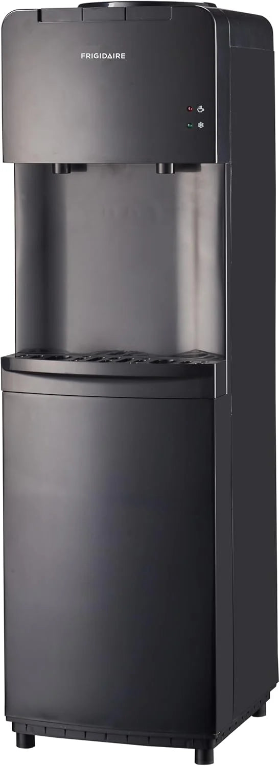 Frigidaire EFWC498 - Top Loading Cooler Dispenser -Hot & Cold Water - Child Safety Lock - Innovative Slim & Sleek Design, Holds 3 or 5 Gallon Bottles - Black