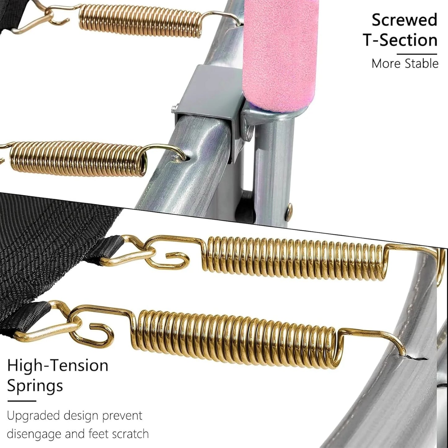 AOTOB 8FT 10FT 12FT 14 FT 15FT Trampoline with Safety Enclosure Net，Outdoor Trampoline with Basketball Hoop, Heavy Duty Jumping Mat and Spring Cover Padding for Kids and Adults, Storage Bag and Ladder