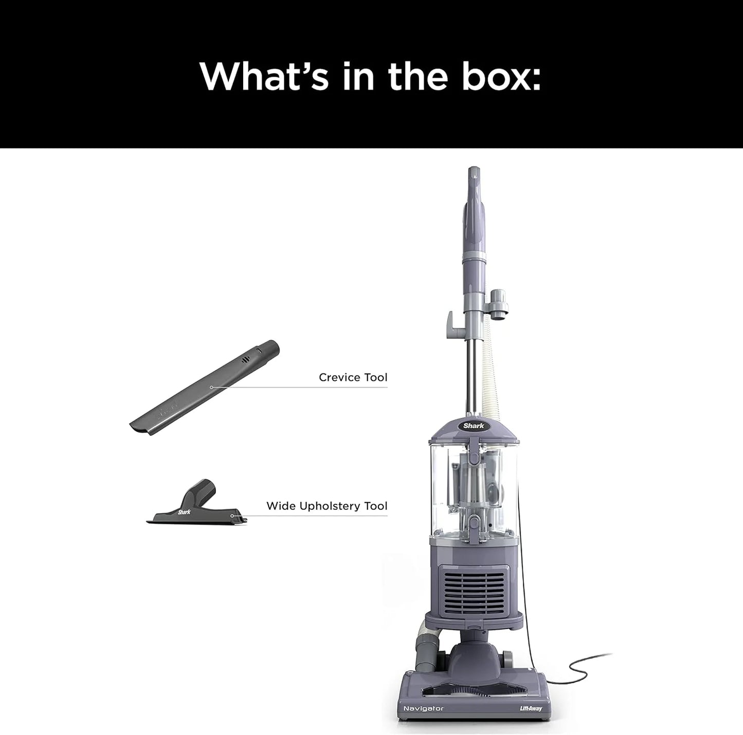 Upright Vacuum Navigator Lift-Away Deluxe with Large Dust Cup Capacity HEPA Filter Swivel Steering Upholstery Tool & Crevice Tool