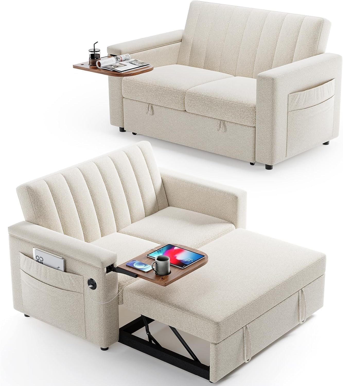 Sofa Bed 3-in-1 Convertible Sleeper Sofa