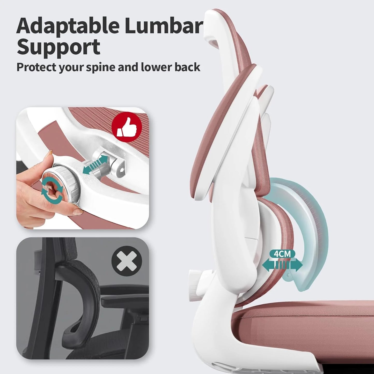 TRALT Office Chair Ergonomic Desk Chair 330 lbs Home Mesh Gaming Chair with Wheels