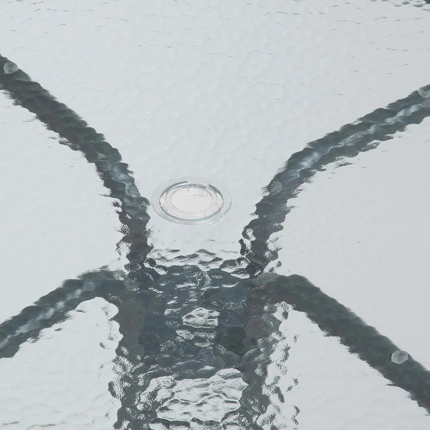 EMMA + OLIVER 6 Piece Brown Patio Garden Set with Umbrella Table and Set of 4 Folding Chairs