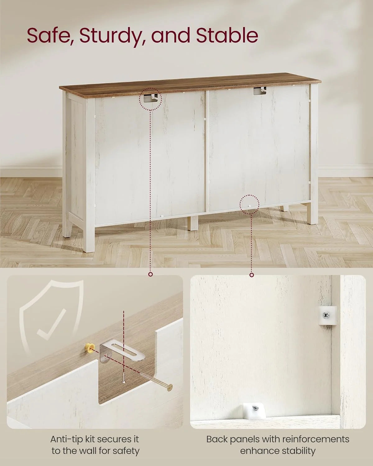 Storage Cabinet Buffet Cabinet with Adjustable Shelves