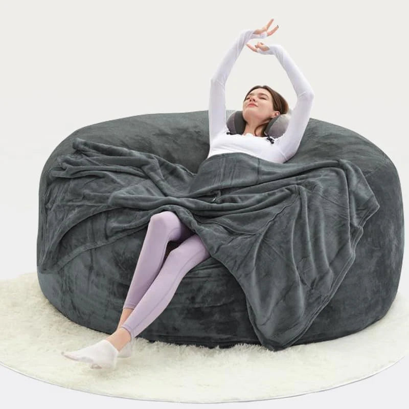 60" inch Oversized Bean Bag Sofa with Filling, Memory Sponge Bean Bag Chair