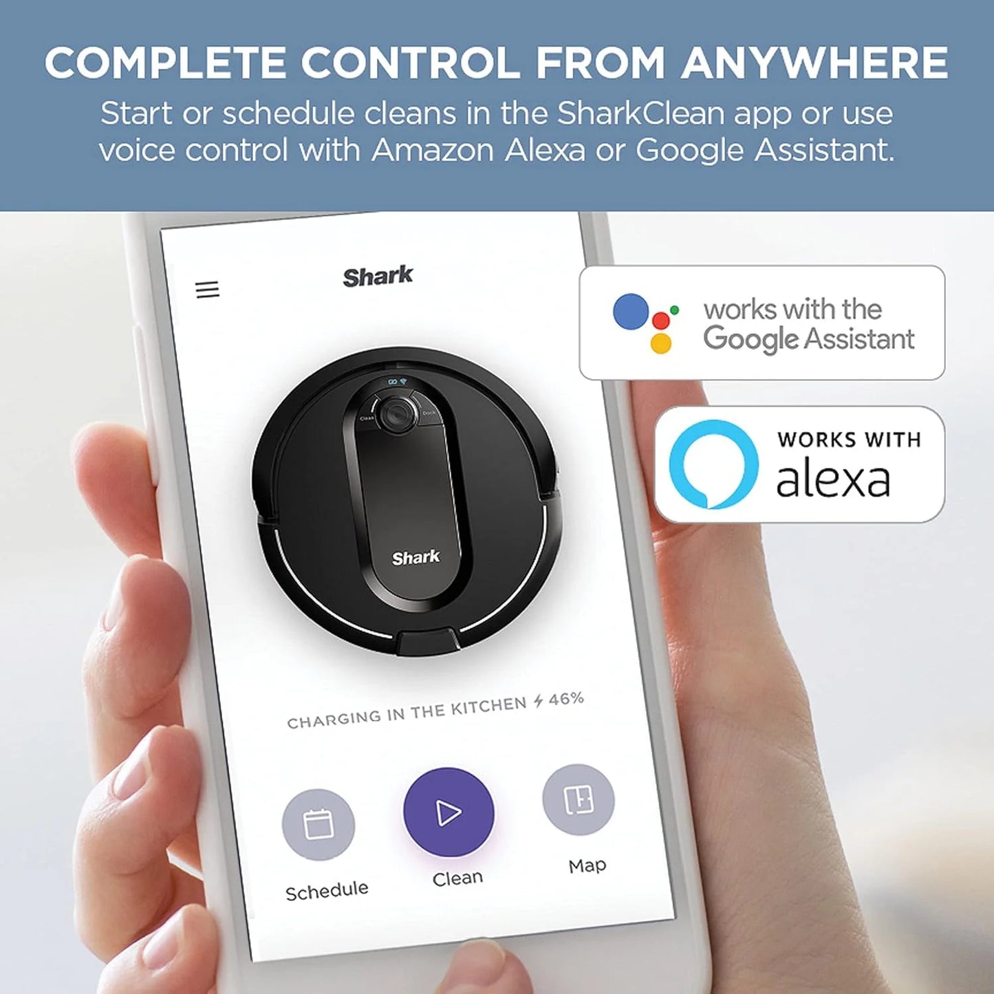 Robot Vacuum & Mop Combo, Powerful Suction, Matrix Plus, 60-Day Debris Capacity, HEPA Bagless Self Empty Base, Sonic Mopping, Home Mapping for Pet Hair - Carpets & Hardfloor, AV2610WA