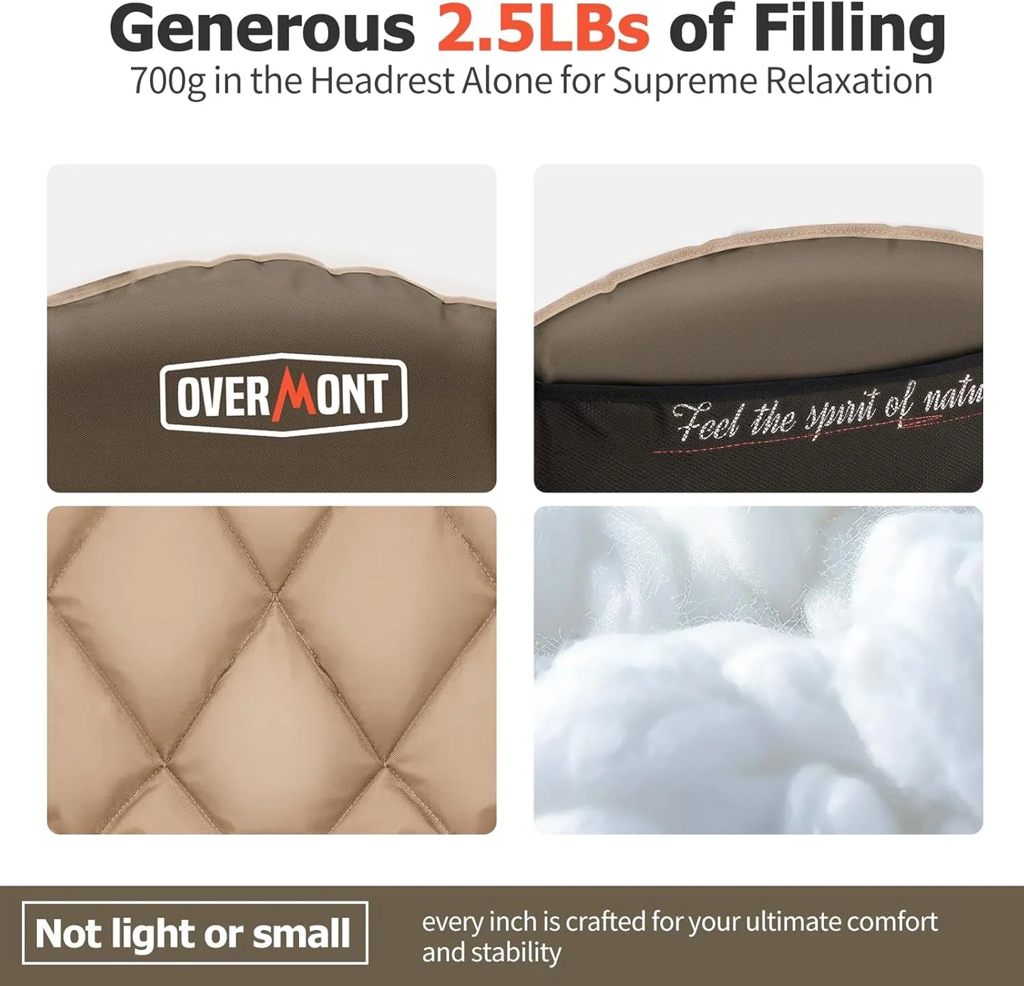 Extra Large Double Camping Chair - 2 Person Comfortable Sofa Chair Adult Loveseat - Heavy Duty Lawn Chair