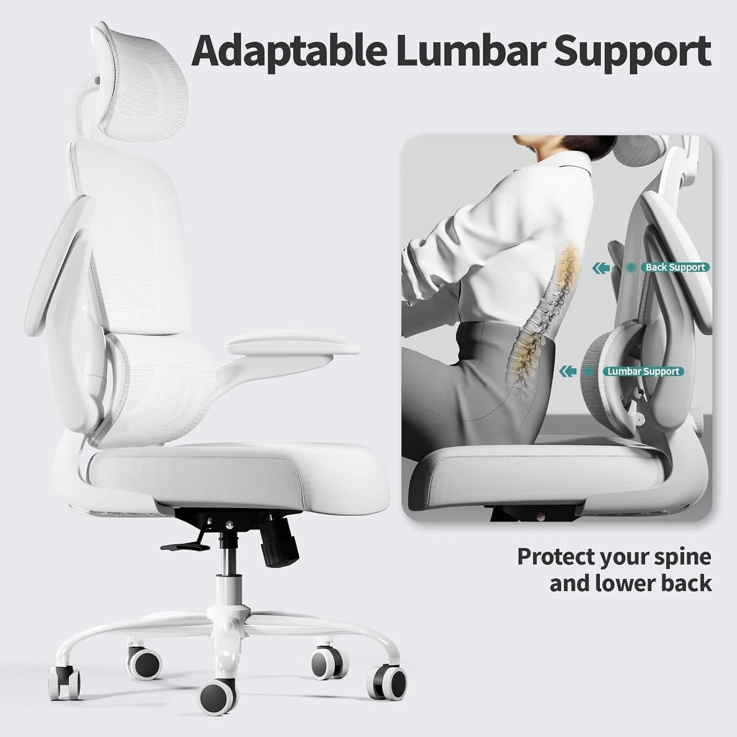 TRALT Office Chair Ergonomic Desk Chair 330 lbs Home Gaming Chair with Wheels