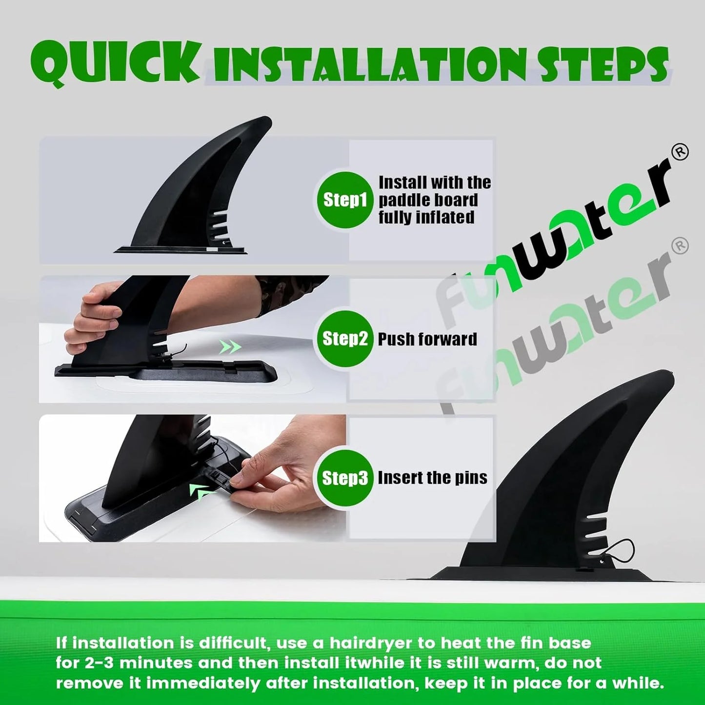 FunWater Inflatable Stand Up Paddle Board with Premium SUP Paddle Accessories, Non-Slip EVA Deck, 11'/10'6' Paddle