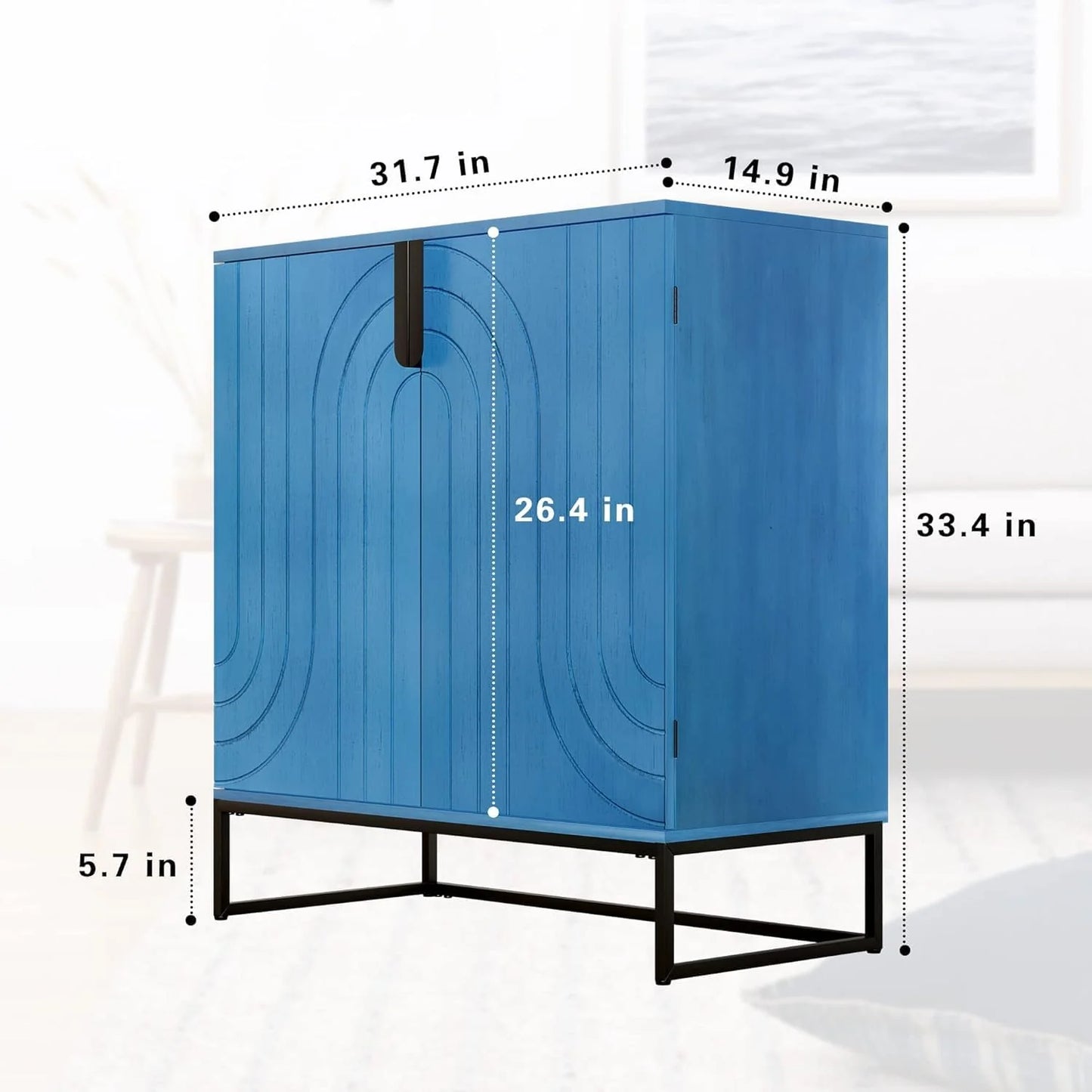 Accent Wood Grain Cabinet with 2 Doors