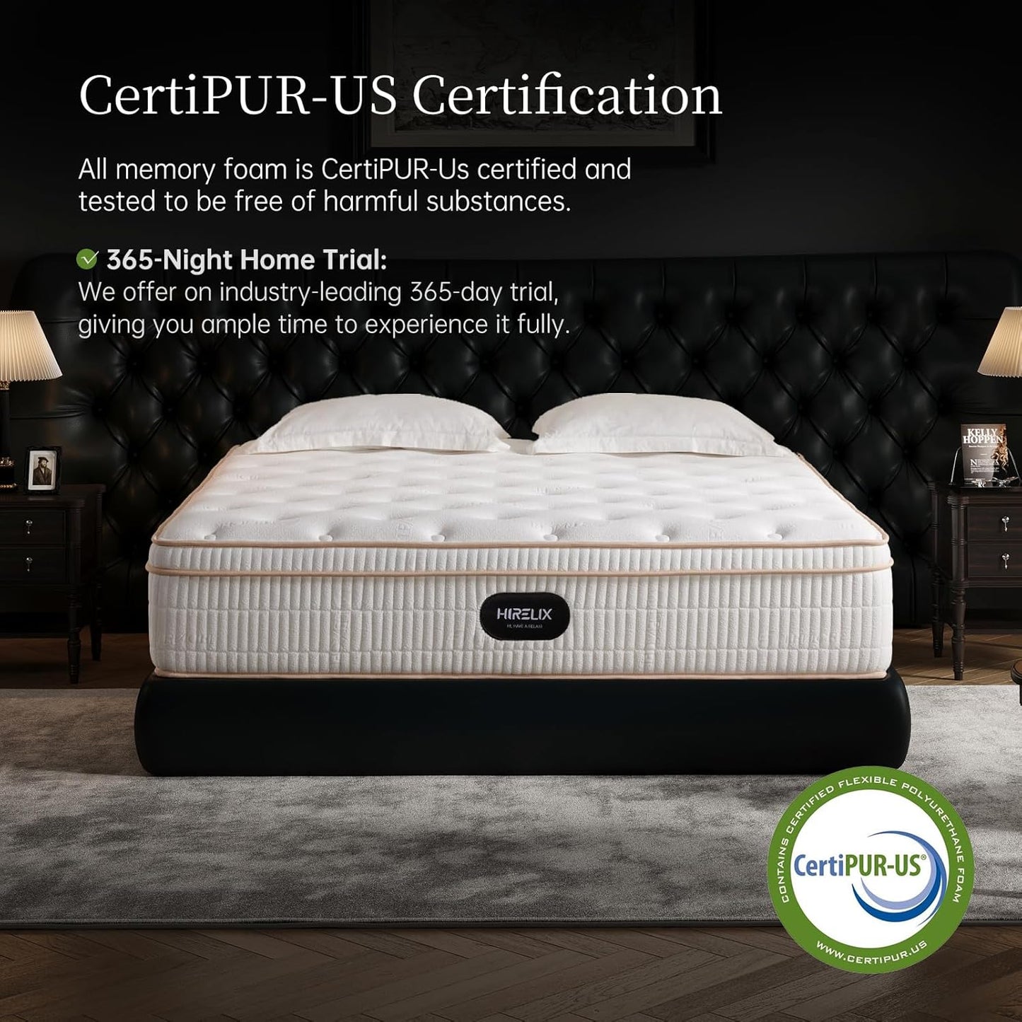 14-inch queen-size hybrid mattress with cooling gel memory foam and zoned pocket springs