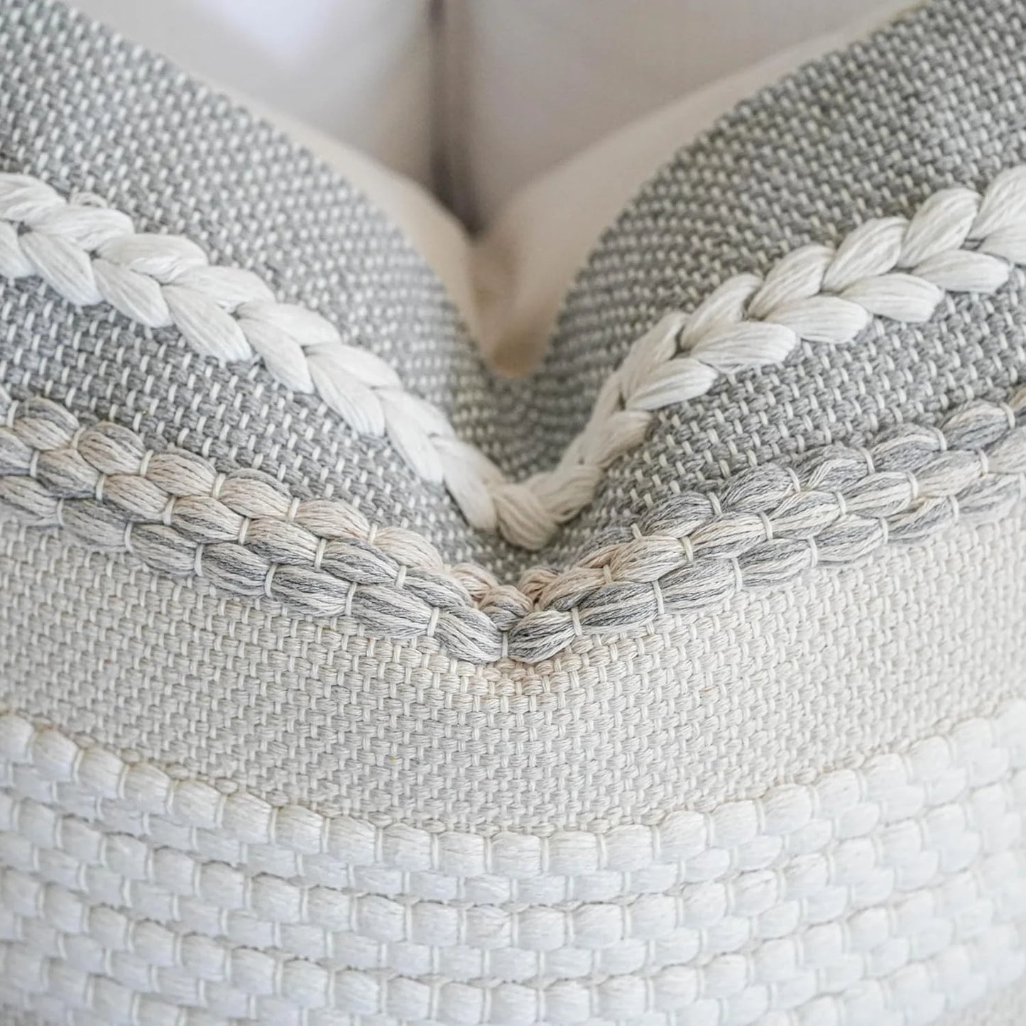 Blue Boho Decorative Throw Pillow Cover 20x20