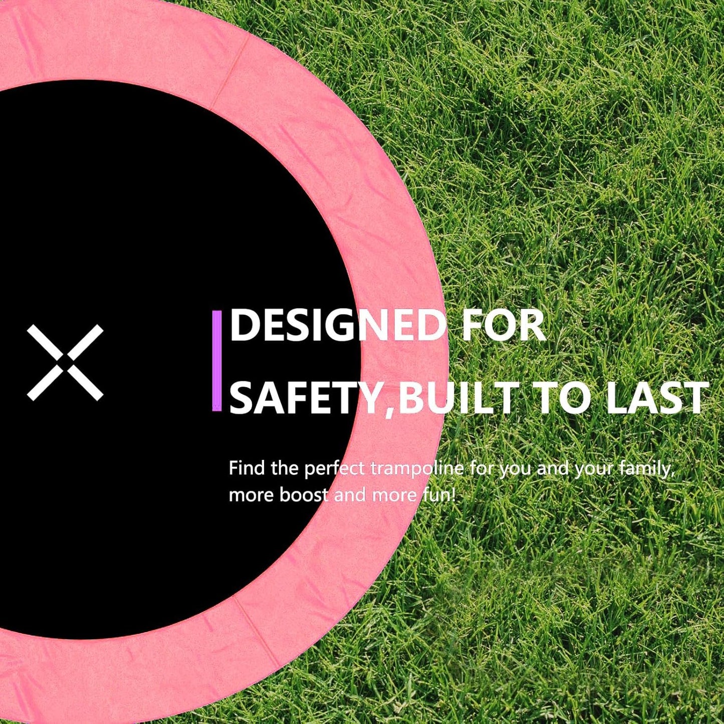 AOTOB 8FT 10FT 12FT 14 FT 15FT Trampoline with Safety Enclosure Net，Outdoor Trampoline with Basketball Hoop, Heavy Duty Jumping Mat and Spring Cover Padding for Kids and Adults, Storage Bag and Ladder