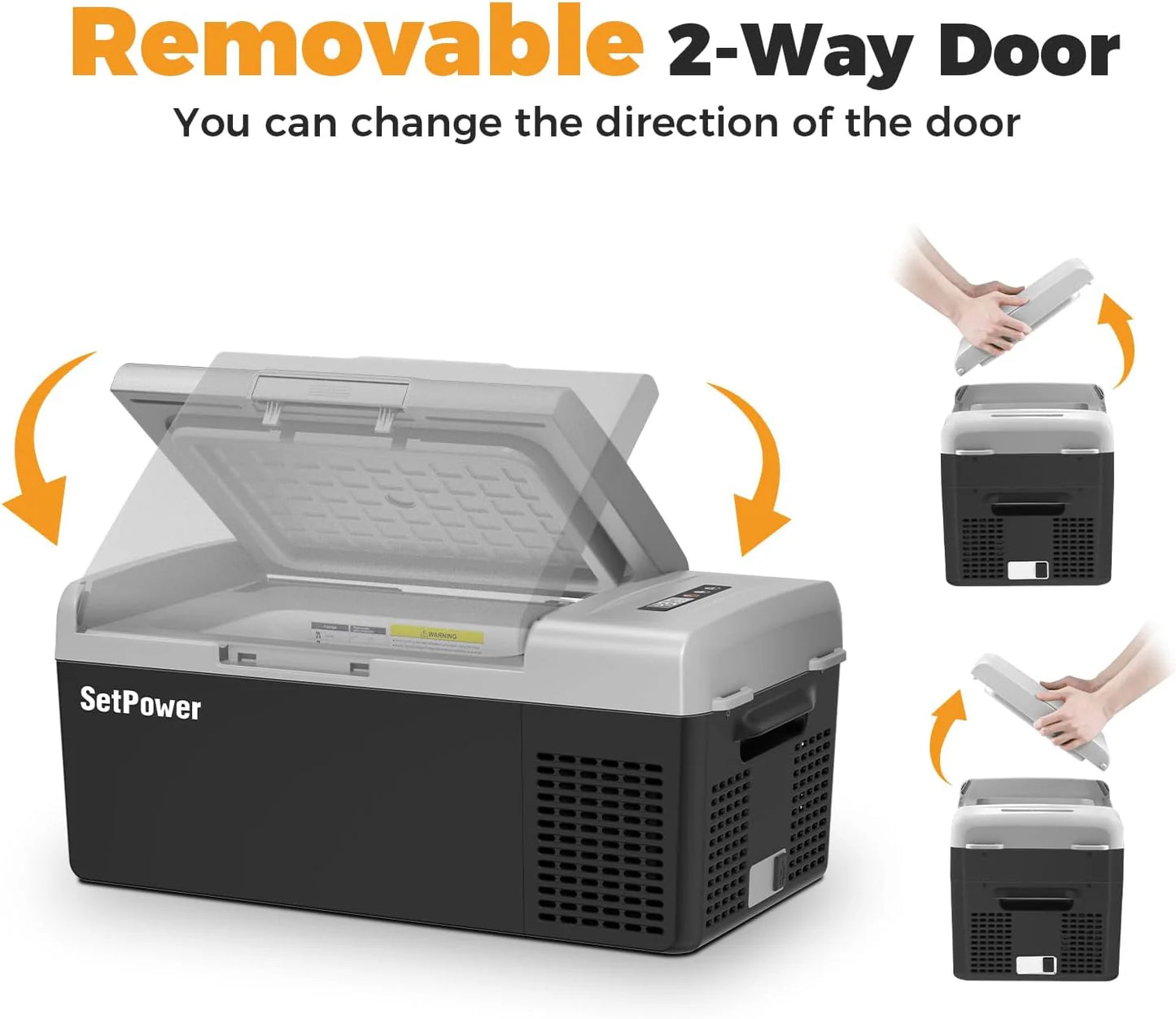 12V Refrigerator 21 Quart Portable Freezer 50 Hours Keep Cool,Electric Cooler for Vehicles Car Refrigerator 12V Portable Fridge for Car Camping Truck Van RV SUV Road Trip Travel RF20