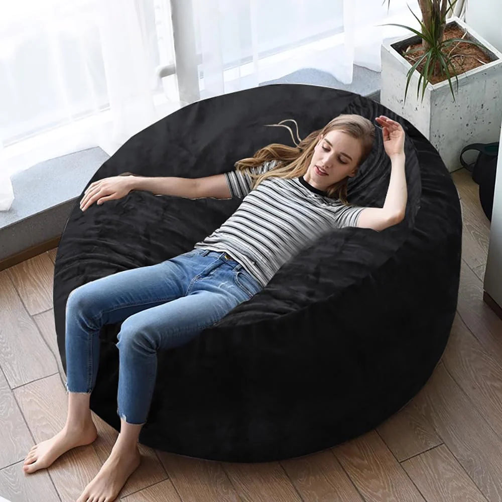 60" inch Oversized Bean Bag Sofa with Filling, Memory Sponge Bean Bag Chair