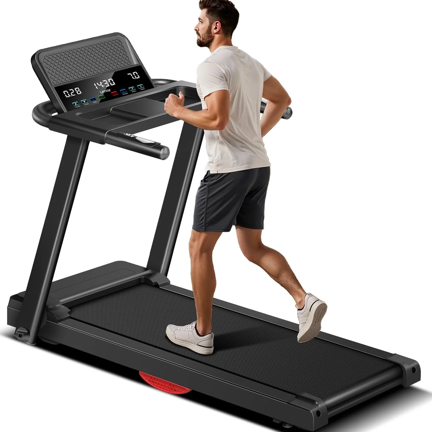 Home Treadmill, 15% Incline Treadmill, 3.0 hp Quiet Brushless Dual Cushion System00lbs Weight Capacity