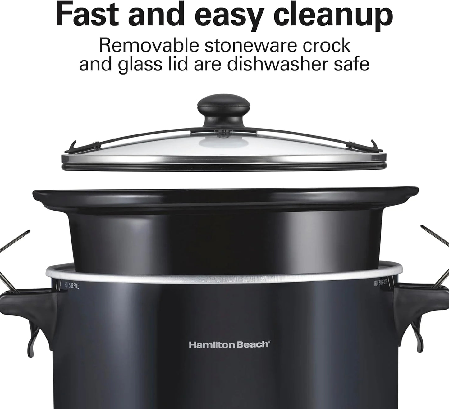 Slow Cooker, Extra Large 10 Quart, Stay or Go Portable With Lid Lock