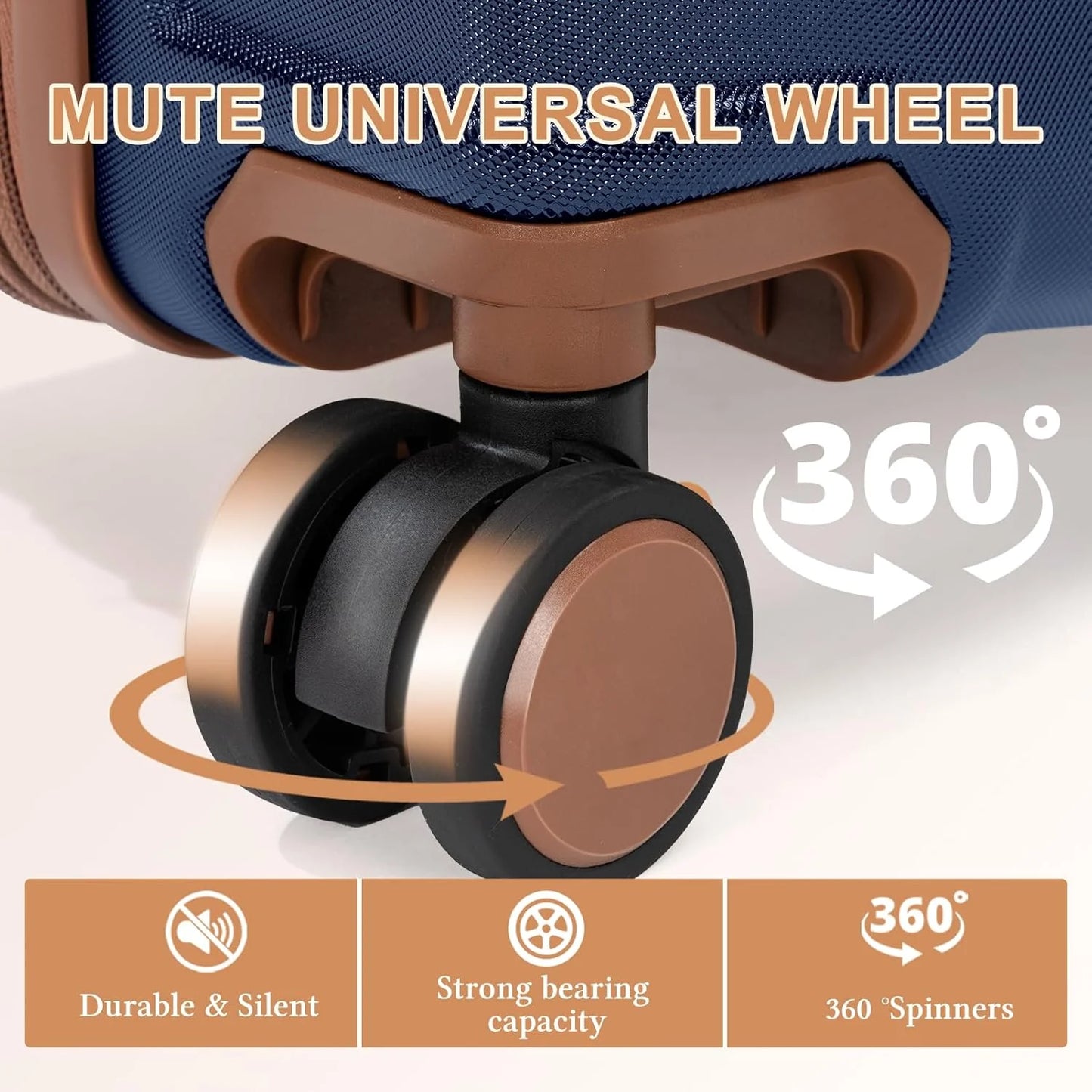 5 piece luggage set expandable suitcase 22x14x9 aviation certified durable waterproof travel set