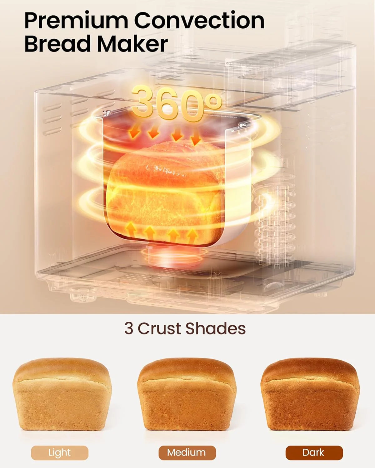 25-in-1 Bread Maker with Automatic Dual Dispenser, 2-Pound Stainless Steel Bread Maker