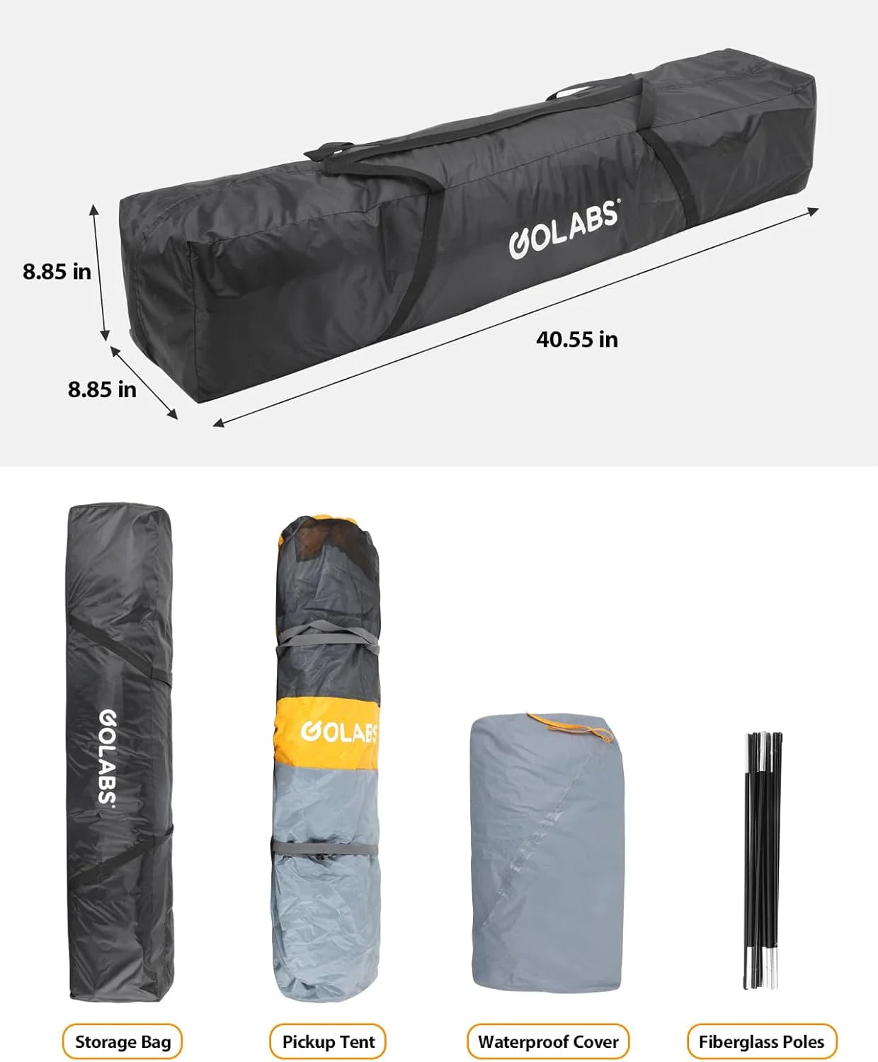 Truck Portable Bed Tent with Extra Rain Cover for Camping and Outdoor Activities