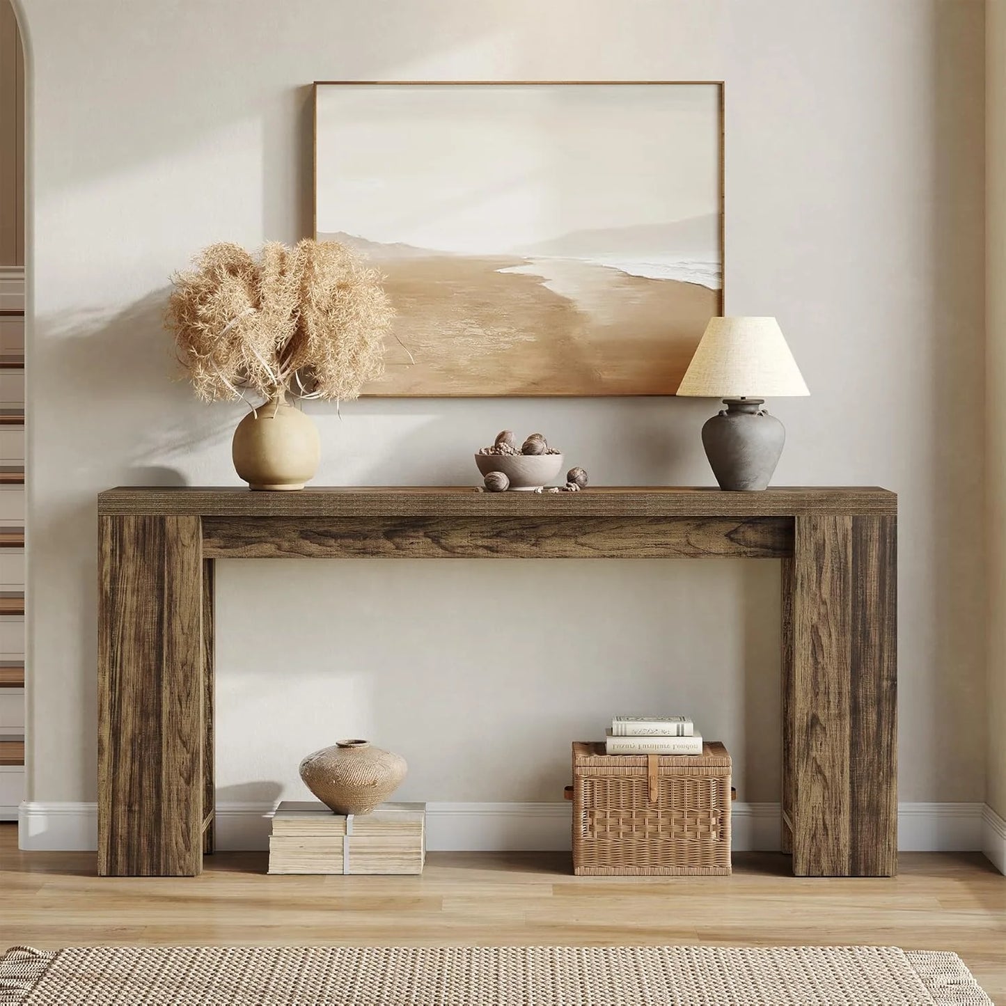 70.9-Inch Long Console Table Narrow Sofa Table Behind The Couch