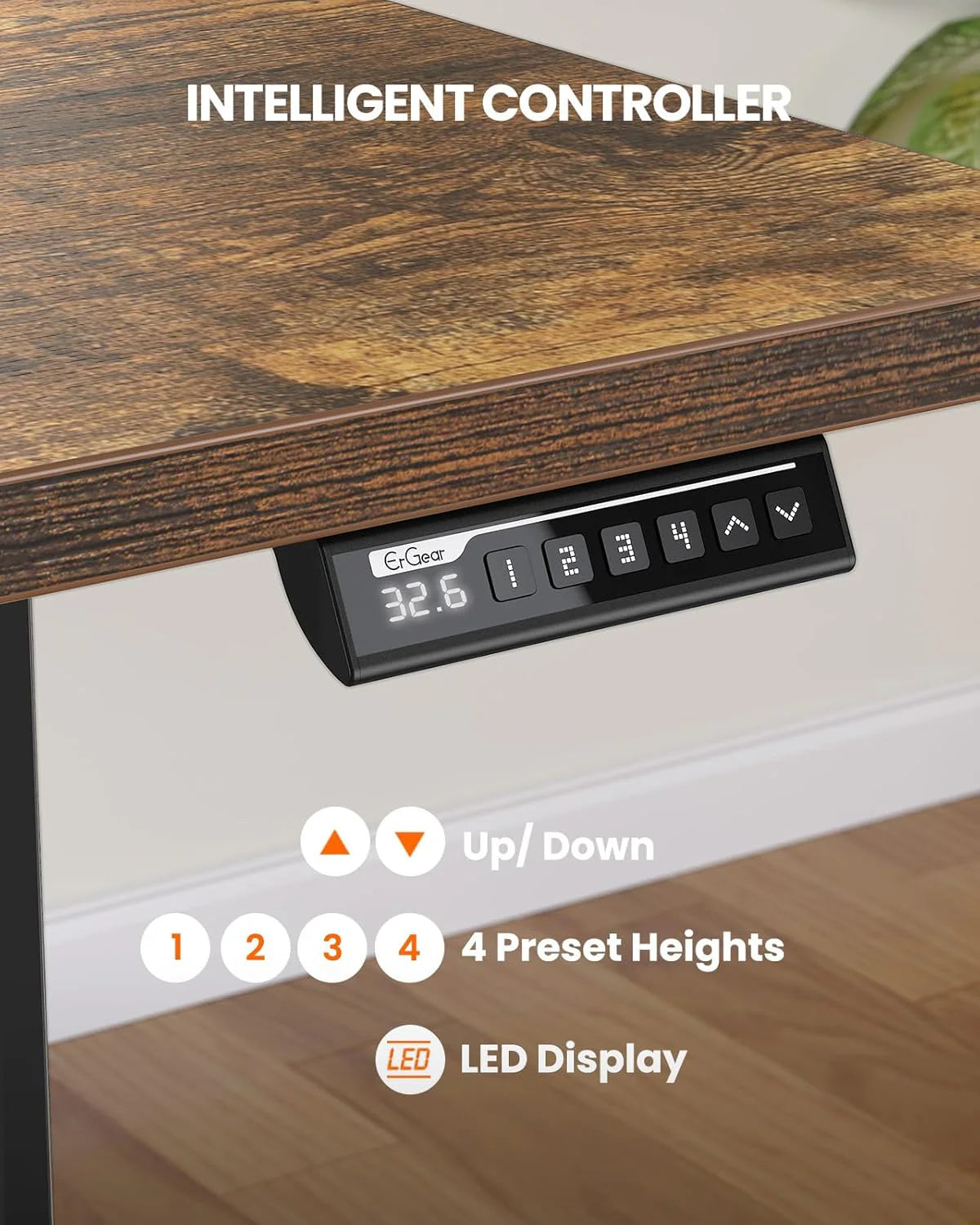 Height Adjustable Electric Standing Desk 47.2 x 23.6 Inches