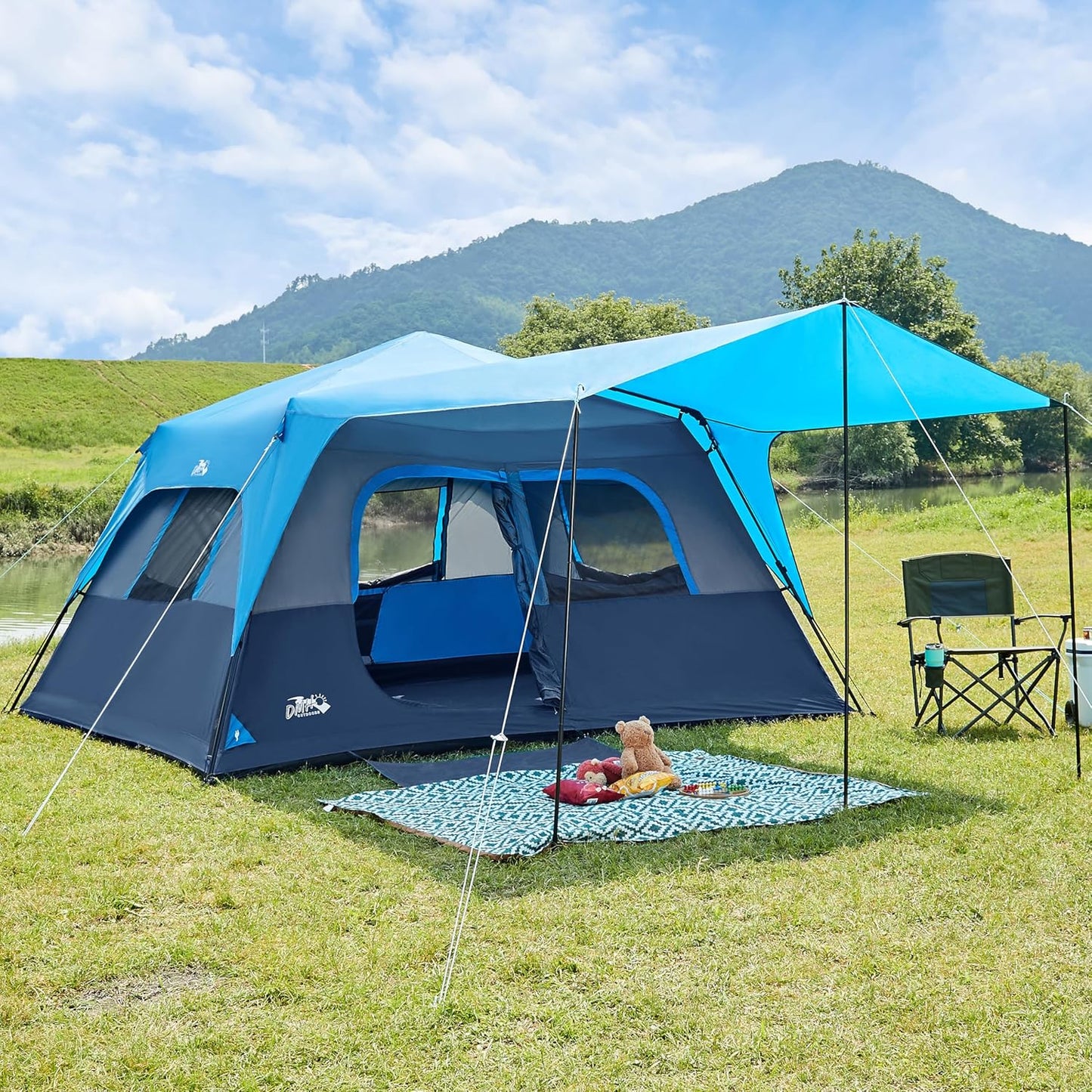 Quick-opening tent, family camping tent, pop-up camping tent, large waterproof tent for outdoor camping
