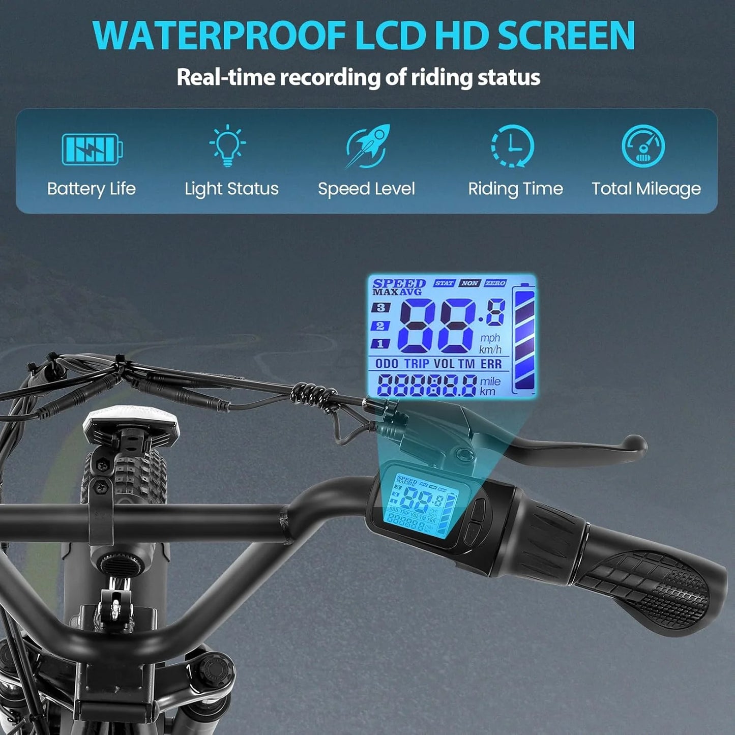 Caroma Peak 800W Foldable Adult Electric Scooter with 20-inch Wide Tires, 48V Battery, Basket, and Adjustable Seat