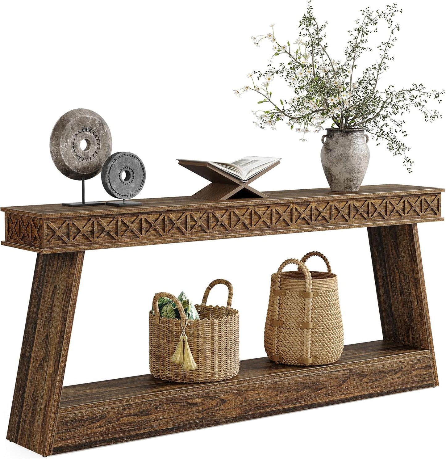 70.9-Inch Long Console Table Narrow Sofa Table Behind The Couch