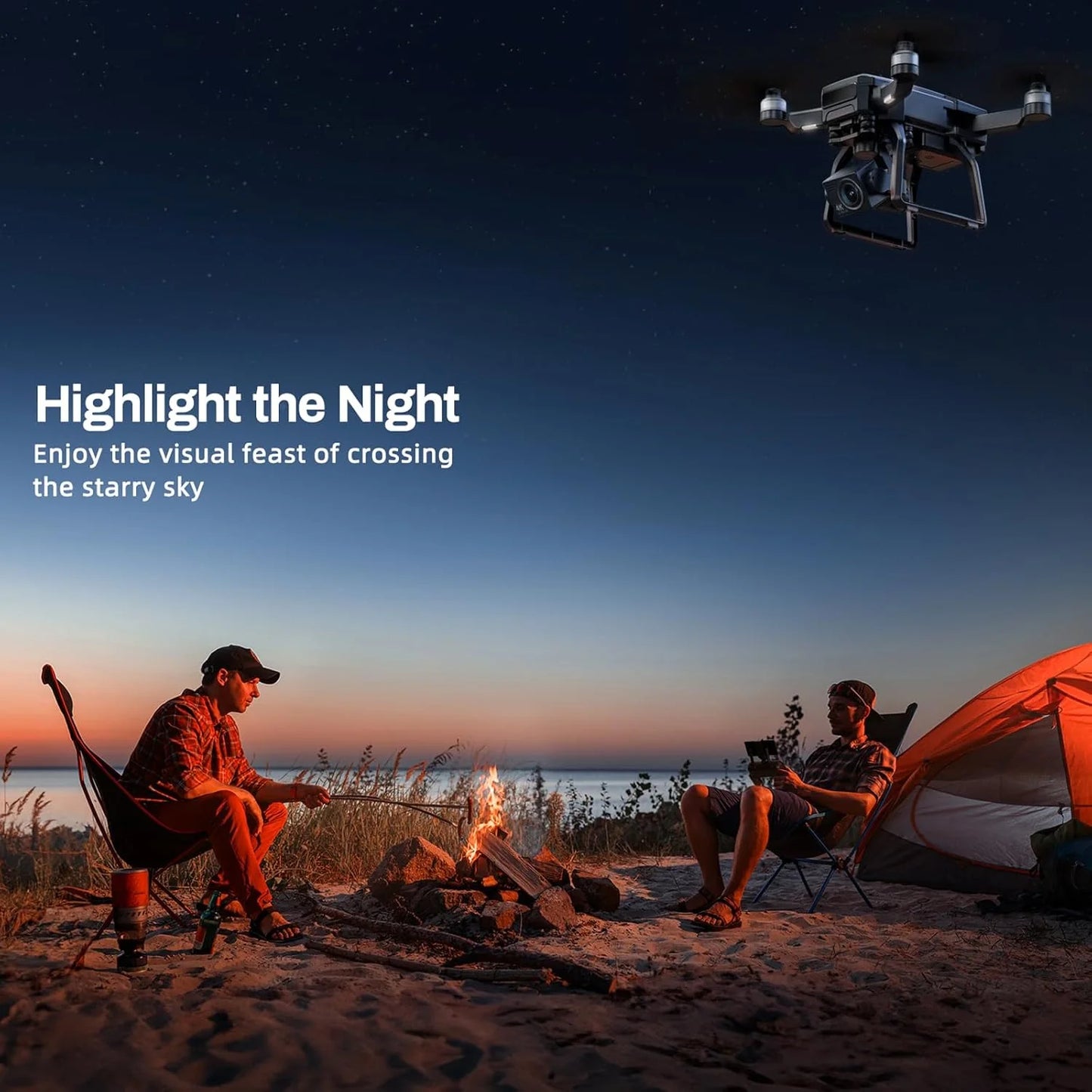 Adult-specific camera drone with 4K UHD aerial photography, 3-axis gimbal, 10,000-foot control, 3 batteries for 75 minutes of flight time, and GPS tracking