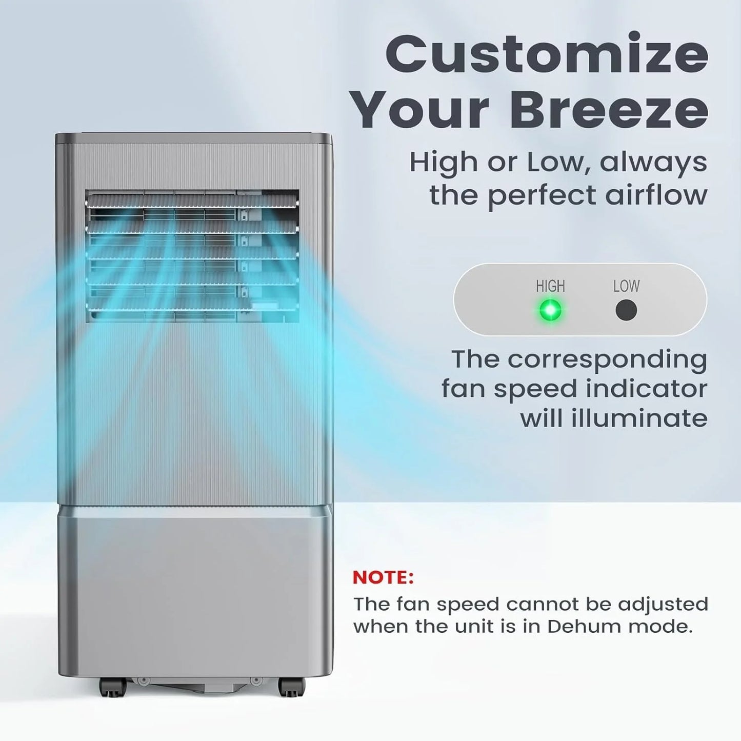 Air Choice Portable Air Conditioner, 10000 BTU Air Conditioner Portable for Room Up to 450 Sq.Ft, Remote Control, 24H Timer, Dehumidifier & Fan Modes, 3-in-1 AC Unit with Window Kit for Home Office